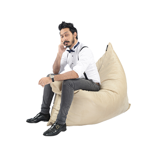SoftRock Living Vesuvius Luxurious Suede Bean Bag