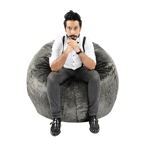 SoftRock Living Dionysus Chic Fur Bean Bag