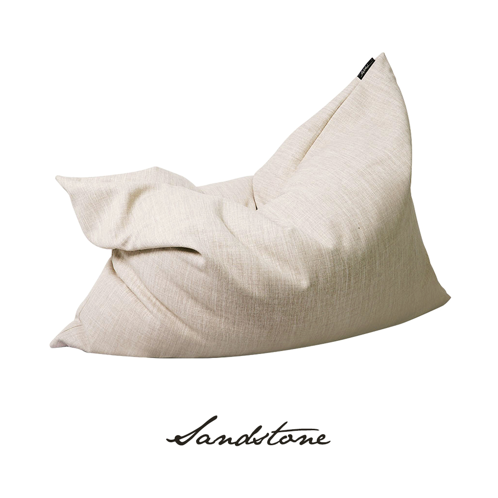 SoftRock Living Bean Bags Vesuvius Linen-Style Upholstery Bean Bag Versatile Sandstone Granite Singapore